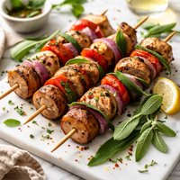 Tuscan Grilled Chicken Sausage Sage Skewers