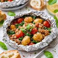 Tuscan Tater N Turkey Picnic Packets