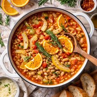 Tuscan White Bean and Fennel Stew with Orange and Rosemary