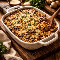 Tvp Mushrooms Rice Casserole