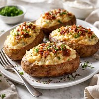 Twice Baked Alfredo Potatoes