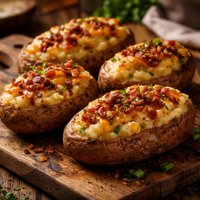 Twice Baked Bacon and Cheese Potatoes