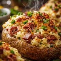 Twice Baked Cabbage and Corned Beef Potatoes