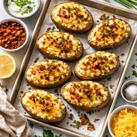 Twice Baked Cheddar Potatoes