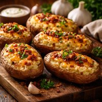 Twice Baked Garlic Potatoes