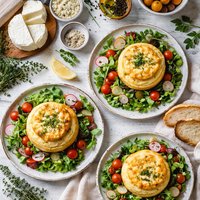 Twice Baked Goat Cheese Souffle