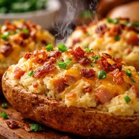 Twice Baked Ham and Cheese Potatoes