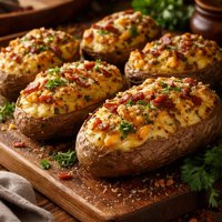 Twice Baked Italian Ranch Potatoes