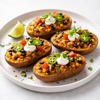 Twice Baked Mexican Stuffed Potatoes