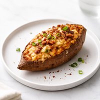 Twice Baked Sweet Potato for One