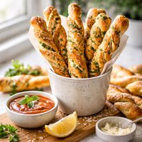 Twisty Buttery Breadsticks