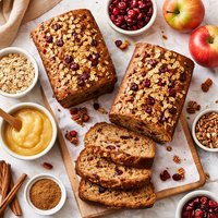 Two Grain Cranberry Applesauce Bread