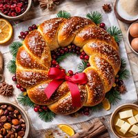 Ukrainian Christmas Bread Kolach