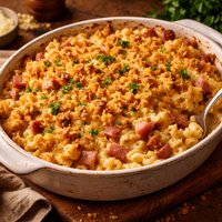Ultimate Macaroni and Cheese with Ham Casserole