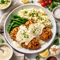 Ultra Low Fat Chicken Fried Chicken with Cream Gravy