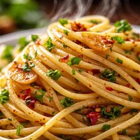 Umbrian Style Hot Garlic and Olive Oil Spaghetti