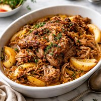 Unbelievable Crockpot Apple Onion Pork Butt