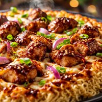 Uncommon Ramen Bbq Chicken Pizza Bake