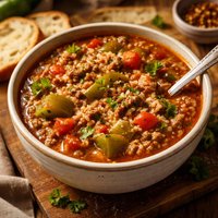 Unstuffed Green Pepper Soup