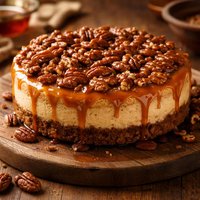Upside Down Caramel Pumpkin Cheesecake