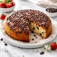 Upside Down Chocolate Chip Cake