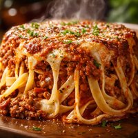 Upside Down Fettuccine Bake