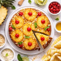 Upside Down Pina Colada Cake