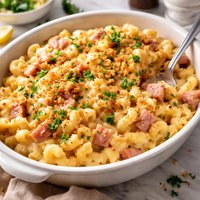 Use Up the Ham Macaroni and Cheese