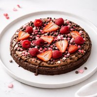 Valentine Brownie Pizza