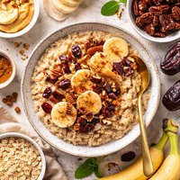 Vanilla Banana Date Porridge Oatmeal