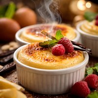 Vanilla Custard Cups Baked