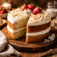 Vanilla Eggless and Dairy Free Vegan Cake