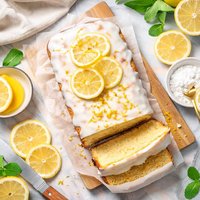 Vanilla Glazed Lemon Loaf Cake