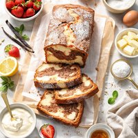 Vanilla Marbled Pound Cake