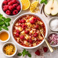 Vanilla Scented Pear and Raspberry Relish