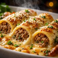 Veal Cannelloni with Camembert Ros Sauce Cannelloni Di