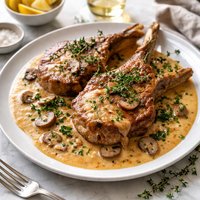 Veal Chops in Cognac Cream