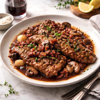 Veal Cutlets in Red Wine Sauce