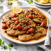 Veal Scallopini with Tomato Caper Sauce