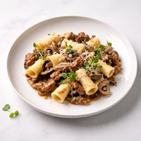 Veal with Mushrooms Rigatoni