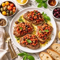 Veal with Tomato Tapenade