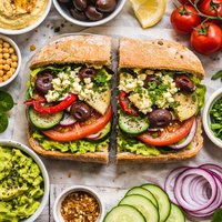 Vegan Mediterranean Sandwich