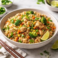 Vegetable and Chicken Fried Rice