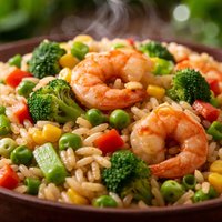 Vegetable and Shrimp Fried Rice