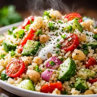 Vegetable Bulgur Salad with Buttermilk Dressing