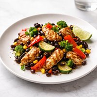 Vegetable Chicken with Black Beans