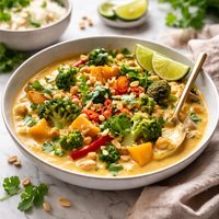 Vegetable Coconut and Peanut Curry
