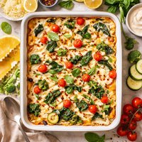 Vegetable Lasagna Alfredo