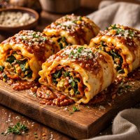 Vegetable Lasagna Roll Ups
