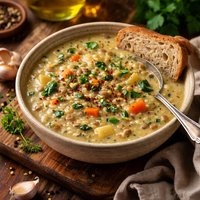 Vegetable Lentil Cream Soup